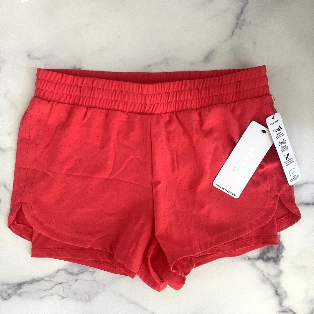 NWT RBX Active Perforated Running Shorts, Cardinal Red, Size S